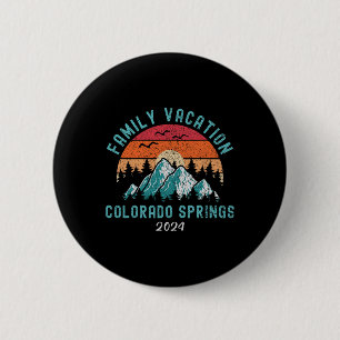 Mountain Skiing Hiking Family Vacation Colorado Sp 6 Cm Round Badge