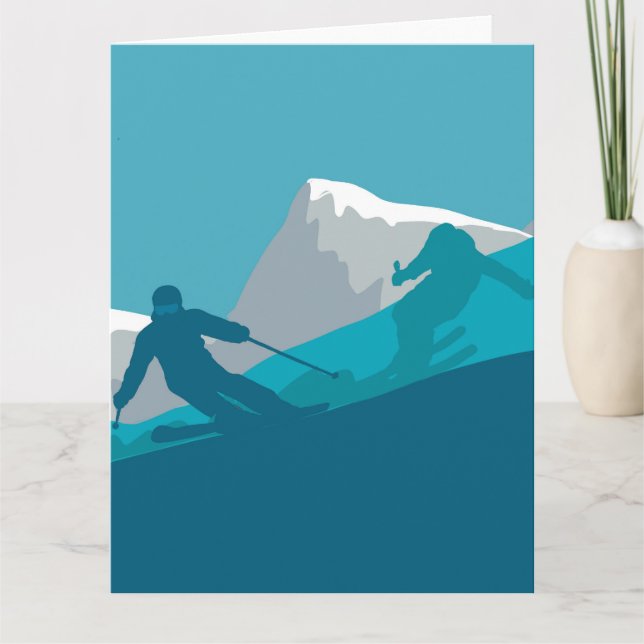 Mountain Skiing Sport   Card (Front)