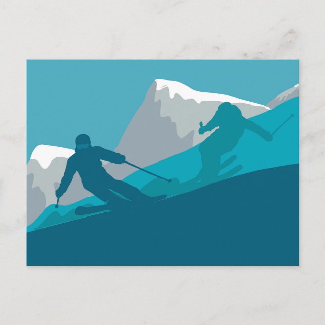 Mountain Skiing Sport  Postcard (Front)