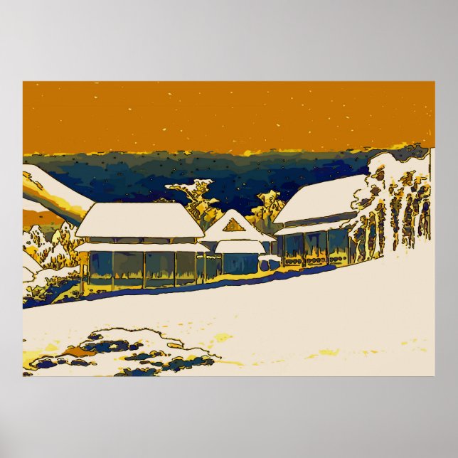 Mountain Snow, Abstract Poster (Front)