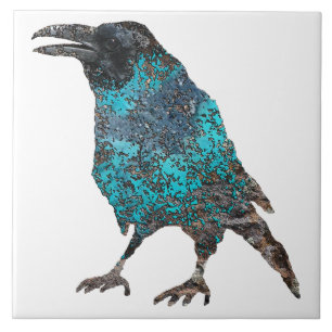 Mountain Spirits - Crow Ceramic Tile