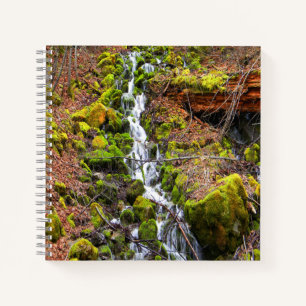 Mountain spring waterfall..... notebook