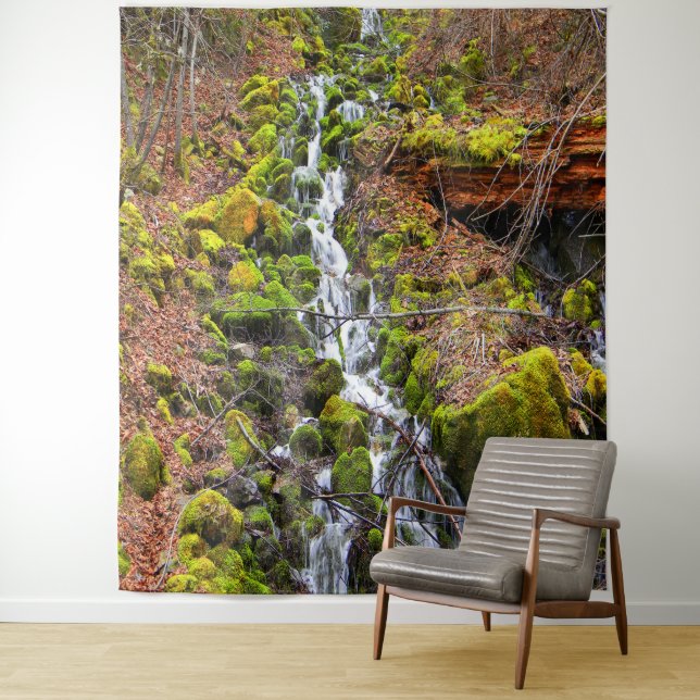 Mountain spring waterfall..... tapestry (In Situ)