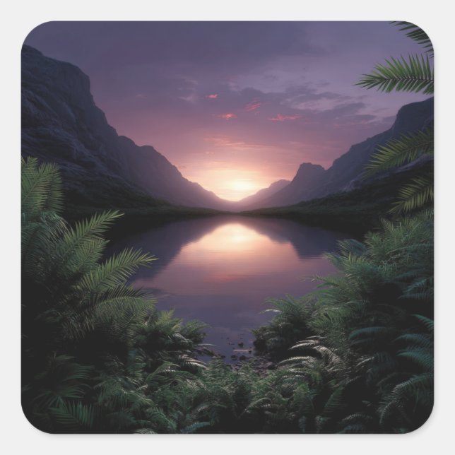 Mountain Square Sticker (Front)