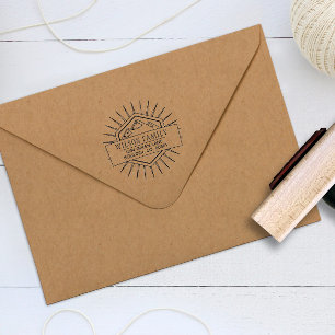 Mountain Star Custom Return Address Rubber Stamp