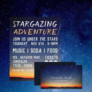 Mountain Stars, Planetarium Event Advertising Flyer