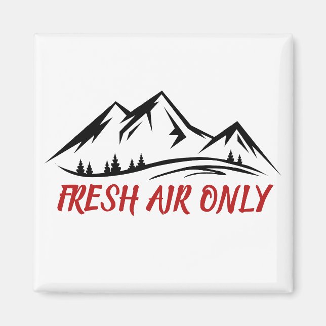 Mountain Sticker Minimal Outdoor Design Magnet (Front)