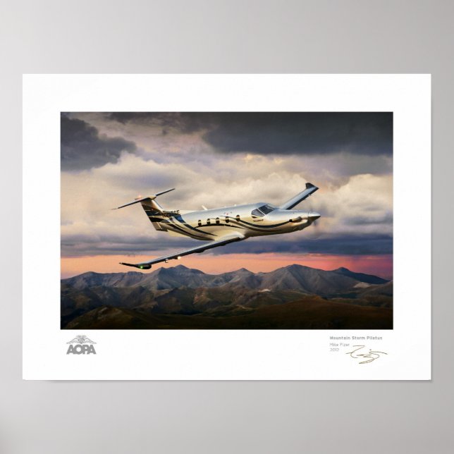 Mountain Storm Pilatus Poster (Front)