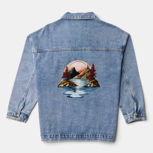 Mountain Stream Dream Denim Jacket (Back)
