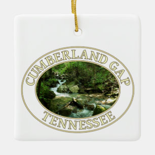 Mountain Stream in Cumberland Gap, Tennessee Ceramic Ornament