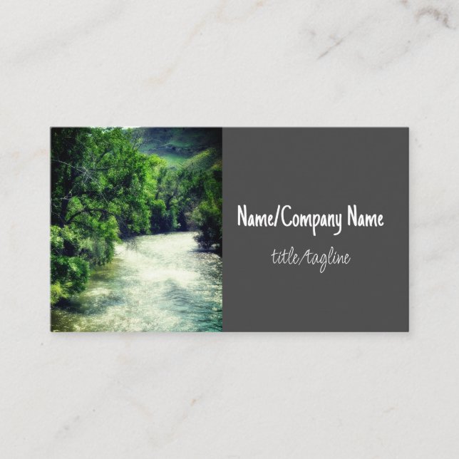 mountain stream outdoor nature photography  business card (Front)