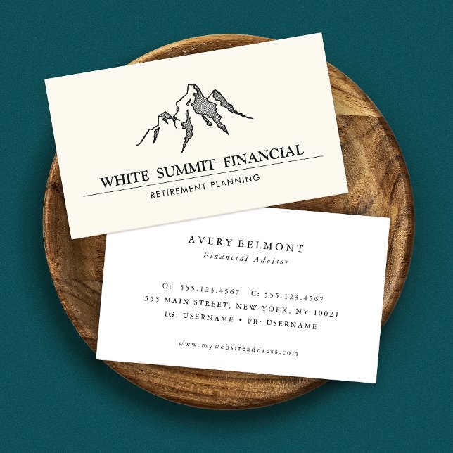 Mountain Summit Finance Professional Business Card (Creator Uploaded)