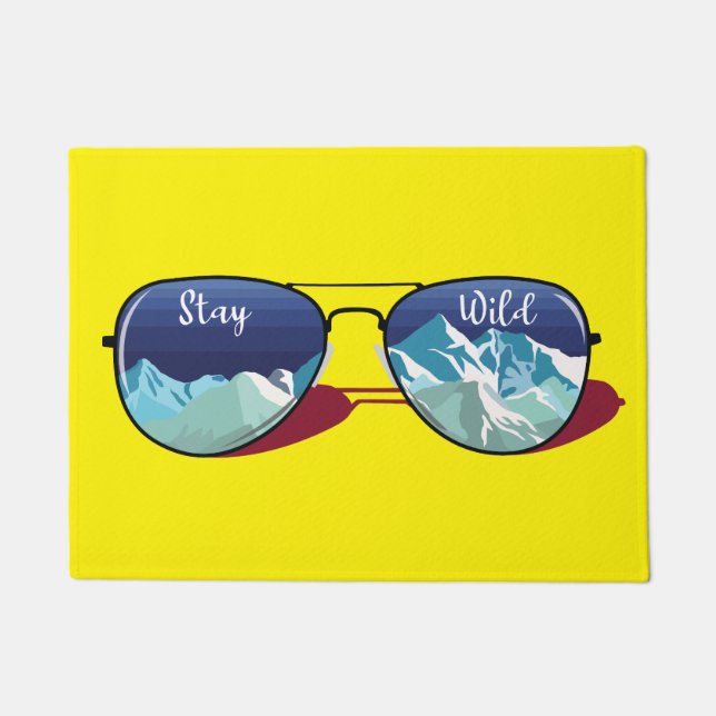 Mountain sun glasses doormat (Front)
