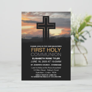 Mountain Sunrise, First Holy Communion Invitation