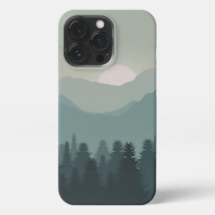 Mountain Sunrise Forest Fog Art iPhone  13 Pro Case