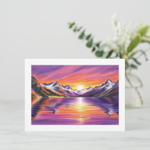 Mountain Sunset Card