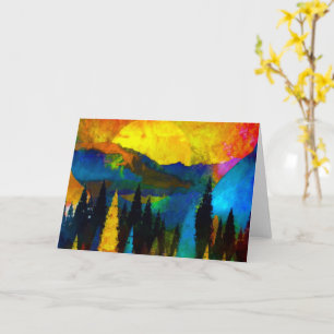Mountain sunset card