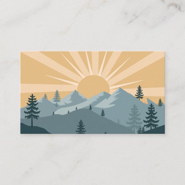 Mountain sunset enclosure card (Front)