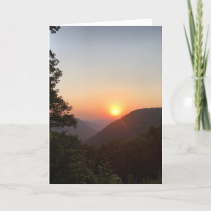 mountain sunset greeting card (blank inside)