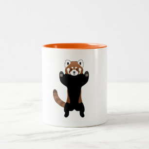 Mountain sunset illustration Two-Tone coffee mug