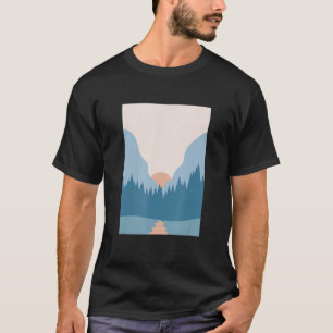 Mountain sunset lake nature camping road trip hiki T-Shirt