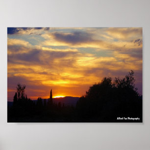 Mountain Sunset Landscape Poster