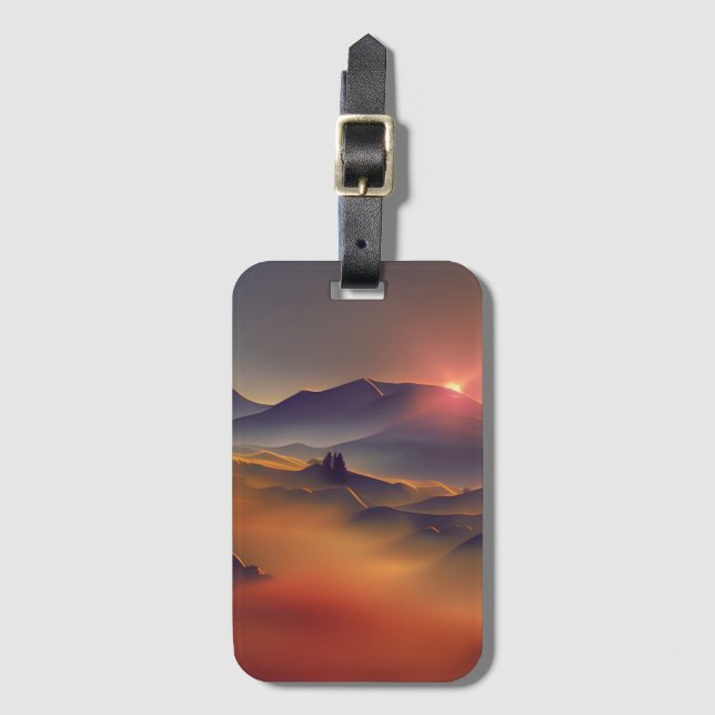 Mountain Sunset   Luggage Tag (Front Vertical)