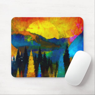 Mountain sunset mouse pad