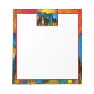 Mountain sunset notepad