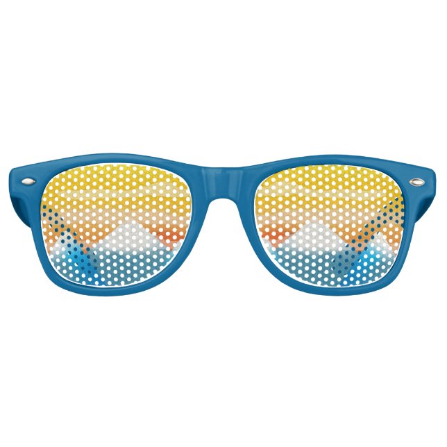 Mountain Sunset  Retro Sunglasses (Front)
