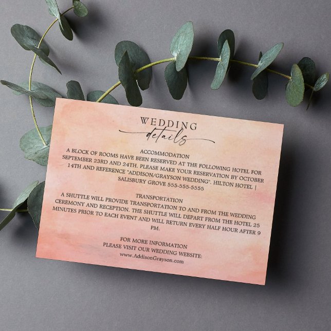Mountain Sunset Rustic Wedding Details Enclosure Card (Creator Uploaded)