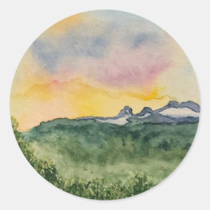 Mountain Sunset Stickers