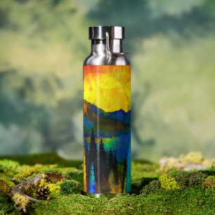 Mountain sunset   water bottle