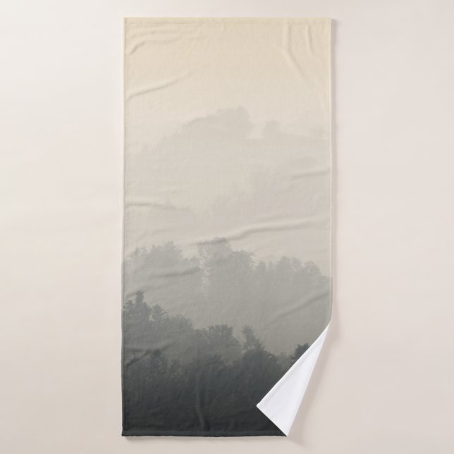 MOUNTAIN SURROUNDED BY TREES BATH TOWEL (Bath Towel)