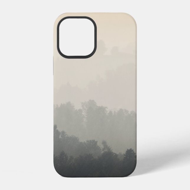 MOUNTAIN SURROUNDED BY TREES iPhone CASE (Back)
