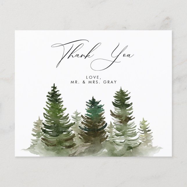 Mountain Thank You Card | Budget (Front)