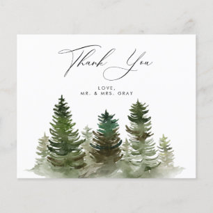 Mountain Thank You Card   Budget