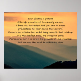 Mountain Themed Inspirational Poetry Poster