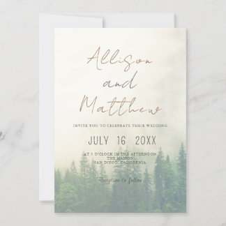 Mountain Themed Wedding Invitation