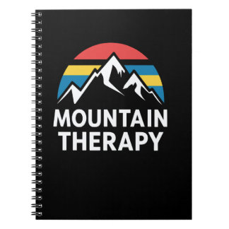 Mountain Therapy Retro Sunset Outdoor Adventure Hi Notebook