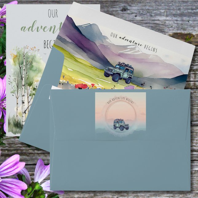 Mountain Thyme Wildflower Save the Date Envelope (Creator Uploaded)