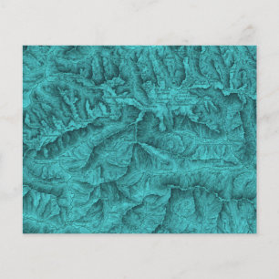 Mountain Topographic Map Blue