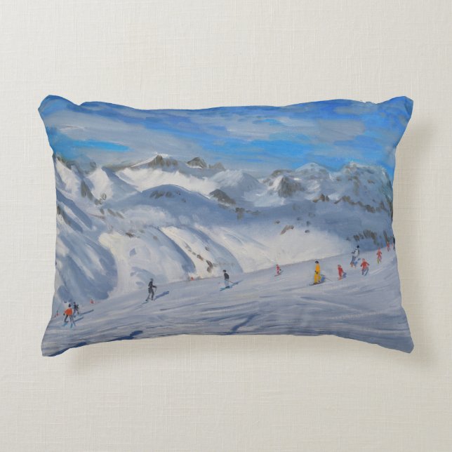 Mountain Tops Tignes 2009 Decorative Cushion (Front)