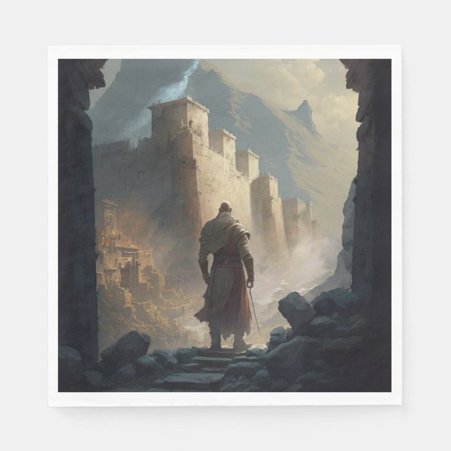 Mountain Town Siege Napkin (Front)