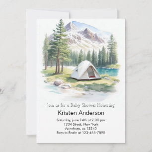 Mountain Trail Adventure Awaits Baby Shower Invitation