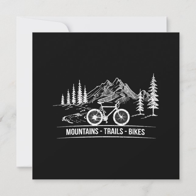 Mountain Trail Bikes - Cyclist Bike Rider Bicycle  (Front)