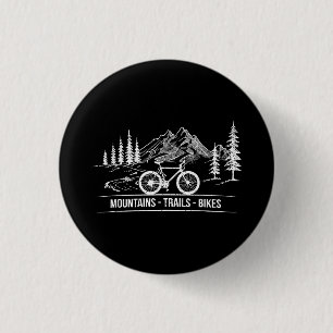 Mountain Trail Bikes - Cyclist Bike Rider Bicycle 3 Cm Round Badge