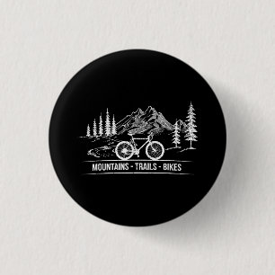 Mountain Trail Bikes - Cyclist Bike Rider Bicycle  3 Cm Round Badge