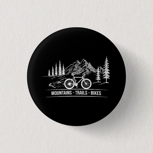 Mountain Trail Bikes - Cyclist Bike Rider Bicycle  3 Cm Round Badge (Front)