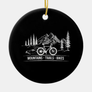 Mountain Trail Bikes - Cyclist Bike Rider Bicycle Ceramic Ornament